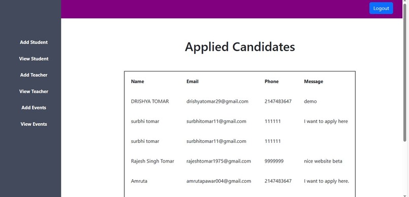 Student Management System For Committee – screenshot 10
