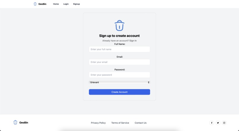GeoBin – screenshot 2
