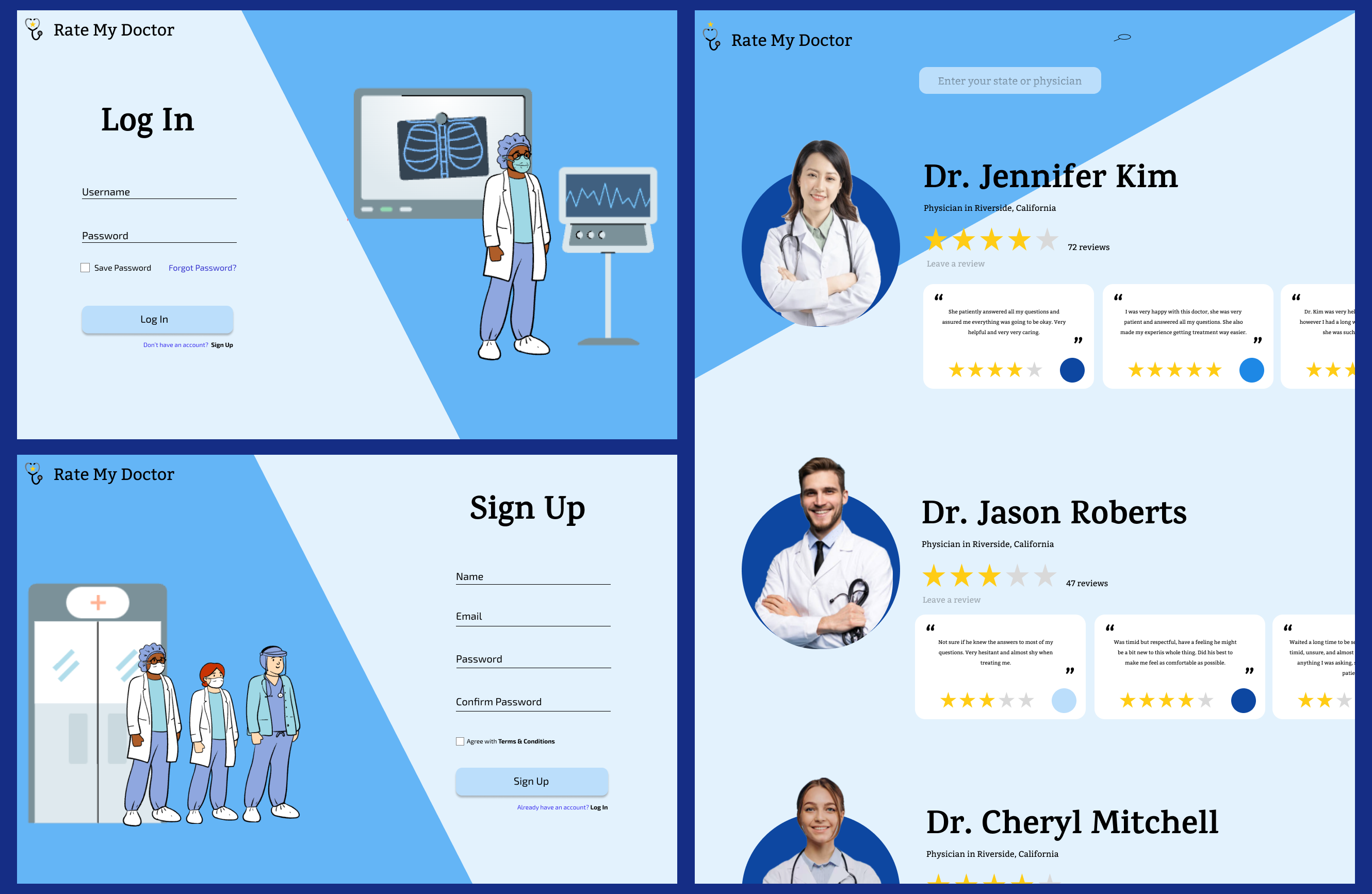 Rate my doctor devpost
