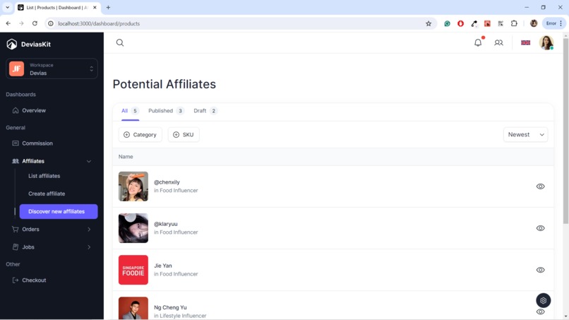 Affilink – screenshot 1