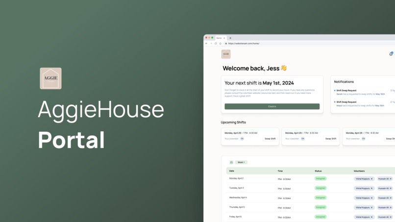 Aggie House Portal – screenshot 1