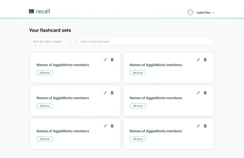 Recall – screenshot 2