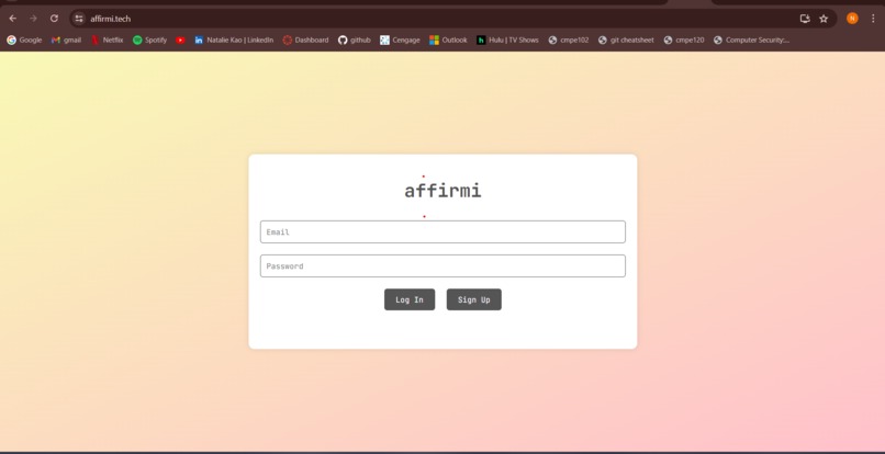 affirmi – screenshot 2