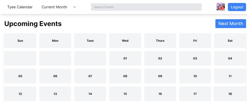 Tyee Calender – screenshot 1