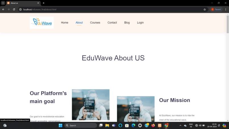Educational website  – screenshot 3