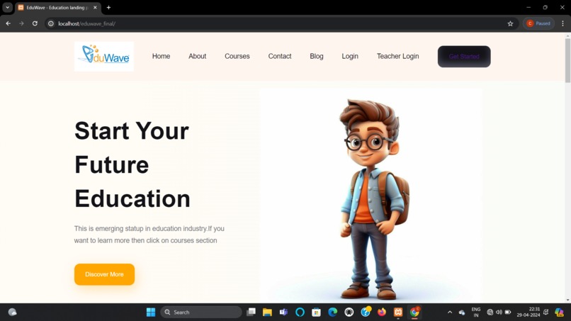 Educational website  – screenshot 4