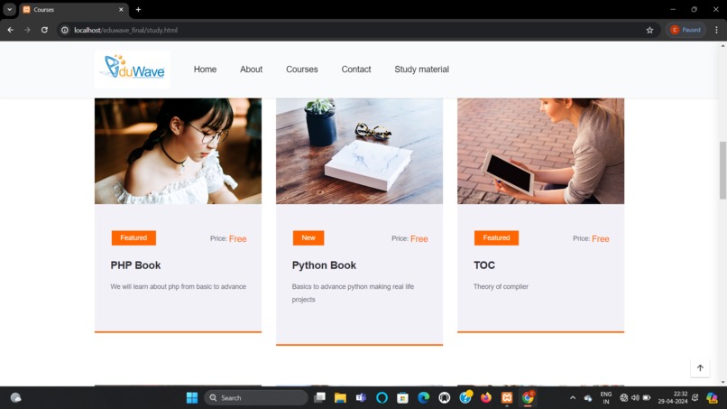 Educational website  – screenshot 5