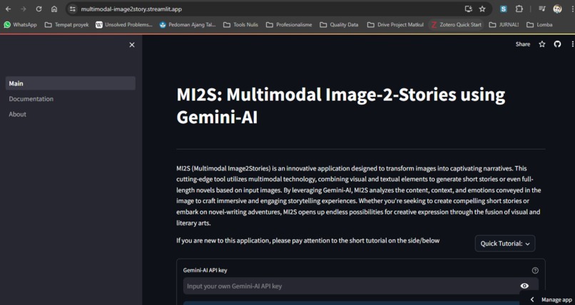 MITS/MI2S - Multimodal Image2story – screenshot 1