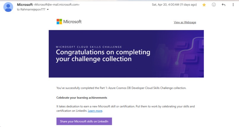 rahman_azure_cosmosdb_hackathon – screenshot 1