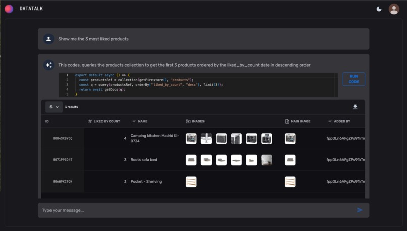 DATATALK – screenshot 1