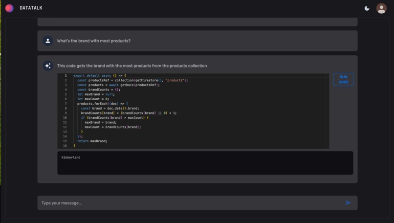 DATATALK – screenshot 2