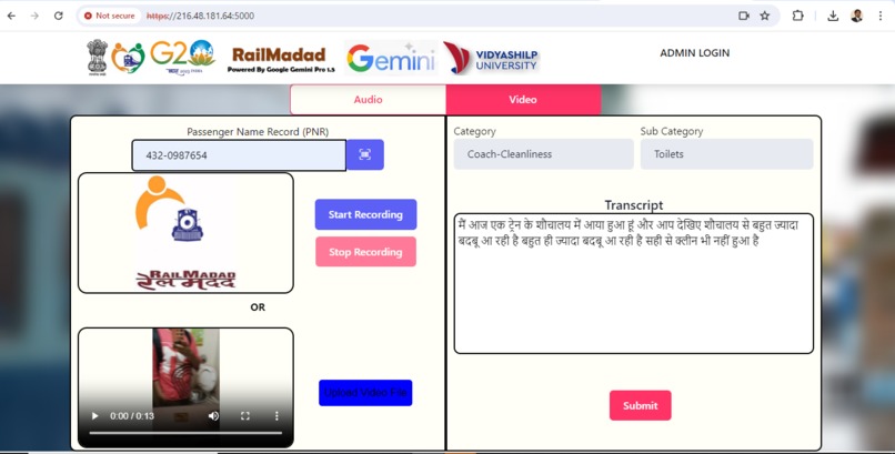 TrackSpeak: Empowering Rail Madad with Eyes and Ears  – screenshot 2