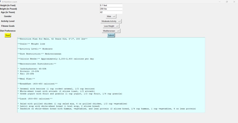 AI Nutrition coach – screenshot 1