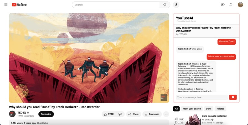 YouTubeAI – screenshot 1