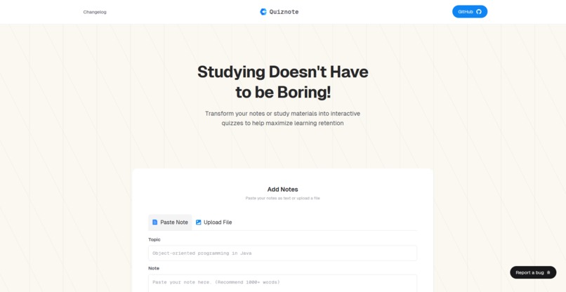 Quiznote – screenshot 1