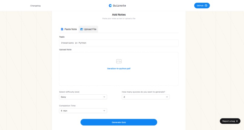 Quiznote – screenshot 2