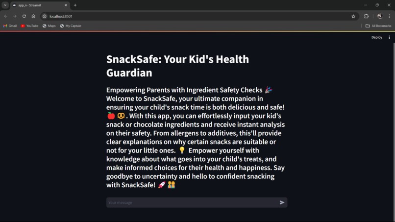 "SnackSafe: Your Kid's Health Guardian" – screenshot 1