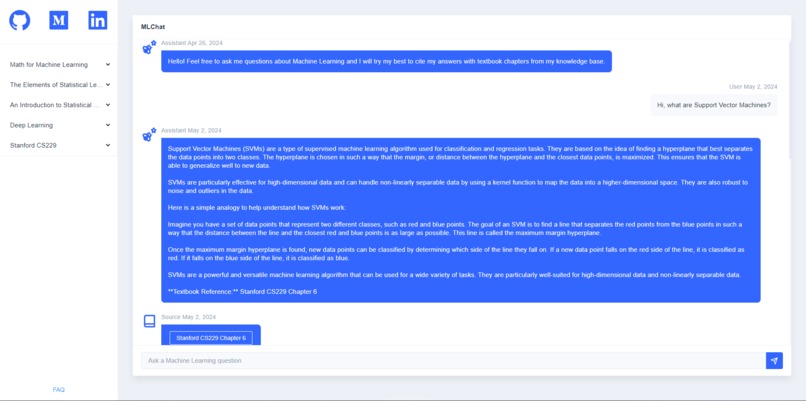 MLChat: A Learning Platform – screenshot 1