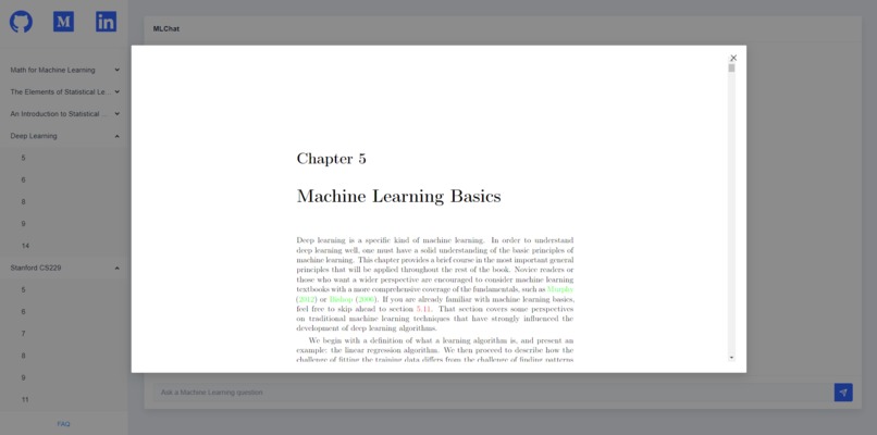 MLChat: A Learning Platform – screenshot 2