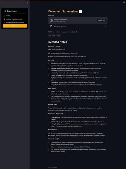 Multimodal Data Summarisation Using Gemini – screenshot 2
