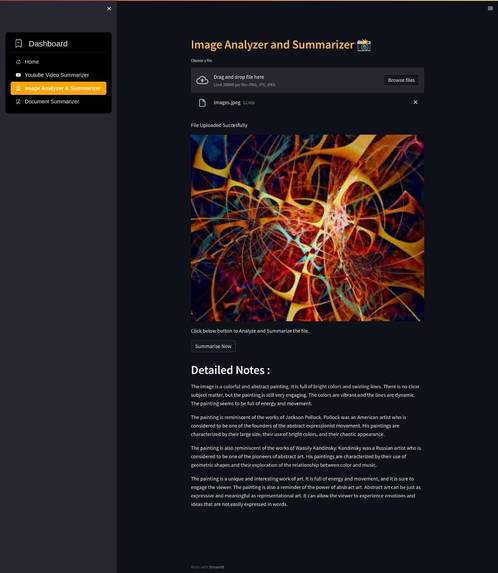 Multimodal Data Summarisation Using Gemini – screenshot 3