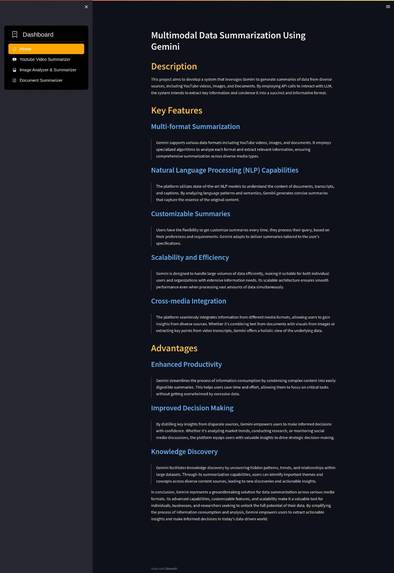Multimodal Data Summarisation Using Gemini – screenshot 4