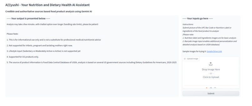 A(I)yushi - Your Nutrition and Dietary Health AI Assistant – screenshot 1