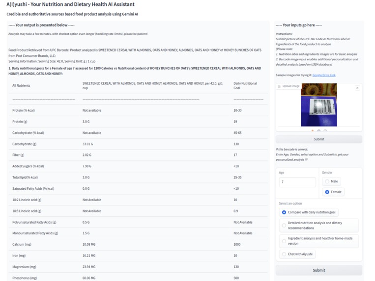 A(I)yushi - Your Nutrition and Dietary Health AI Assistant – screenshot 3