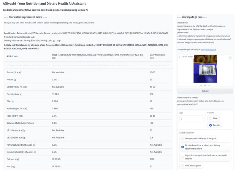 A(I)yushi - Your Nutrition and Dietary Health AI Assistant – screenshot 5