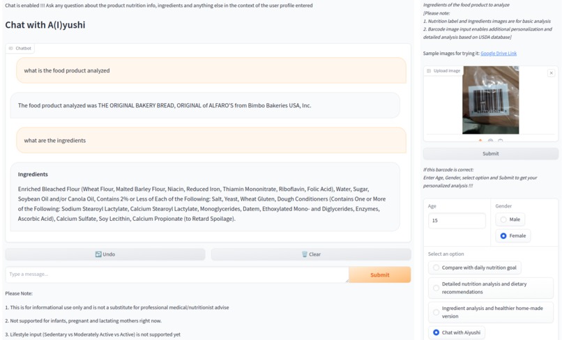 A(I)yushi - Your Nutrition and Dietary Health AI Assistant – screenshot 9