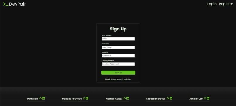 DevPair – screenshot 2