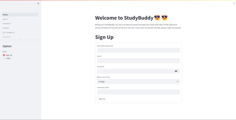 StudyBuddie – screenshot 1