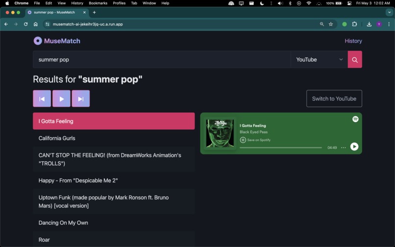 MuseMatch AI Music Player – screenshot 3