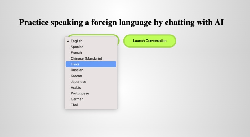 AI Foreign Language Conversation Partner – screenshot 1