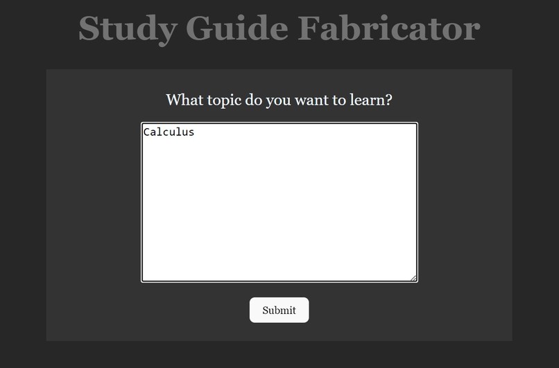 Study Guide Fabricator – screenshot 1