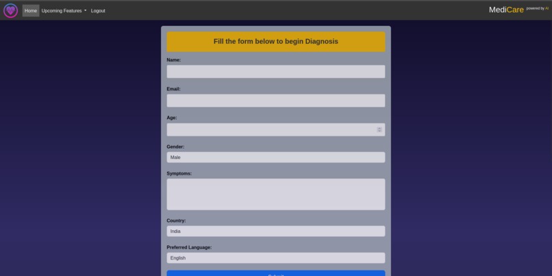 MedicareAI : Self Health Diagnosis – screenshot 1