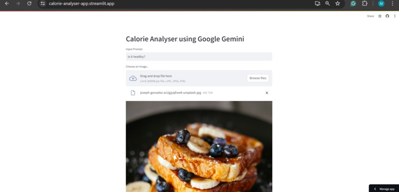 Calorie analyser – screenshot 3