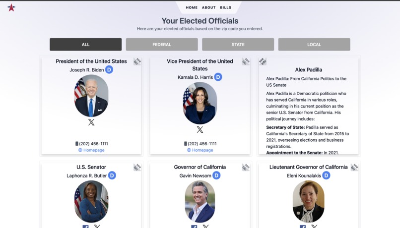 My Elected Officials  – screenshot 2