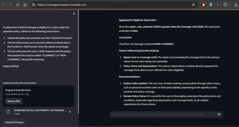 CoverageCompass - Navigating Insurance with AI – screenshot 2