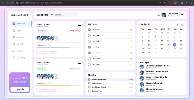 Responsive Taskboard – screenshot 1