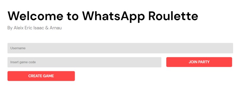 whatsapp-roulette – screenshot 1