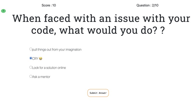 Massey Hacks Personality Tests – screenshot 2