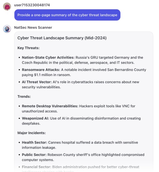 NatSec News Scanner – screenshot 1