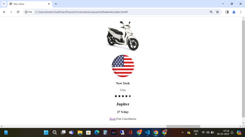 Responsive Bike Slider Website – screenshot 6