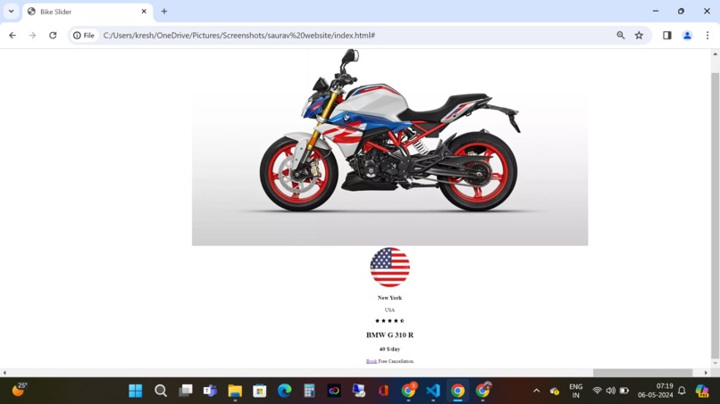 Responsive Bike Slider Website – screenshot 7