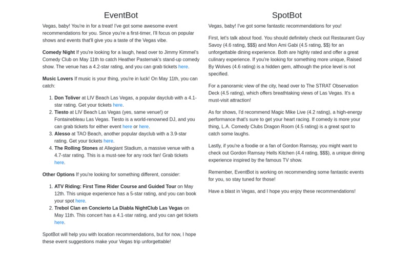 PlanMyNite – screenshot 1