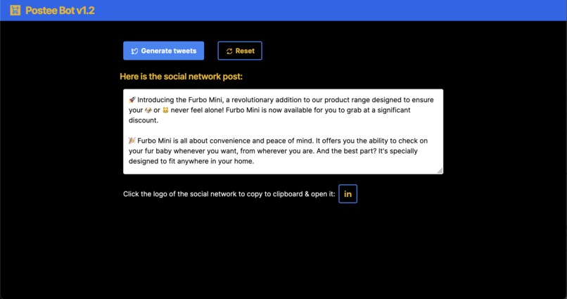 PosteeBot – screenshot 3