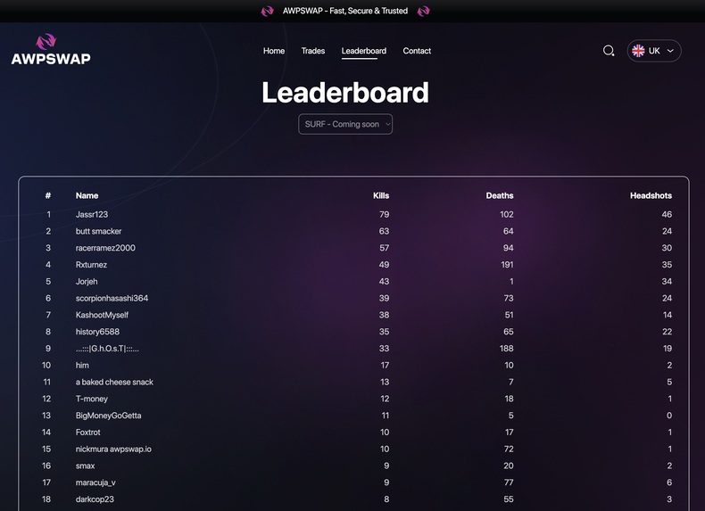 awpswap.io  – screenshot 4