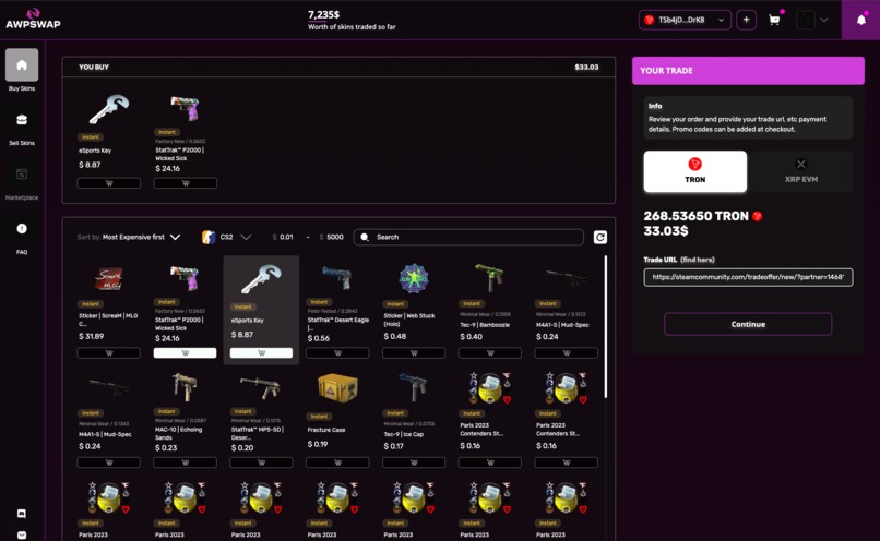 awpswap.io  – screenshot 2
