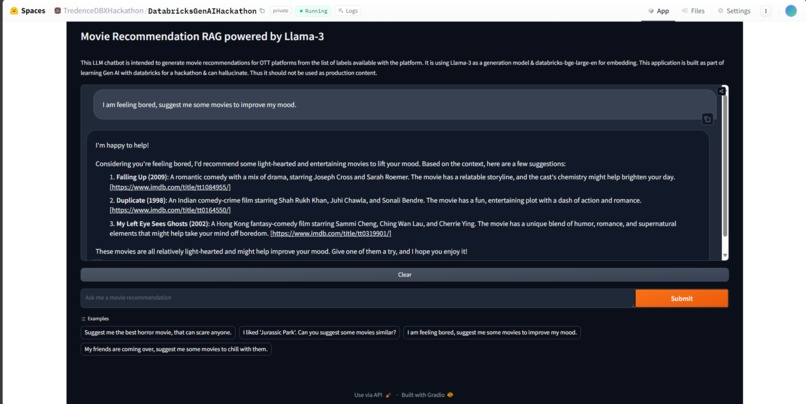 Movie Recommendation Assistant – screenshot 1